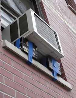 Improperly installed Air Conditioner