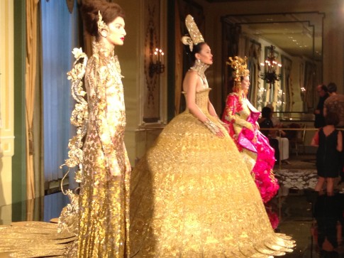The gala featured spectacular gowns by Chinese designer Guo Pei.