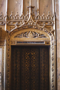 Cast bronze elevator doors