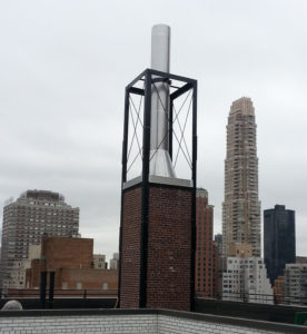 Chimney liners protect the flue from acidic condensate produced by burning natural gas.