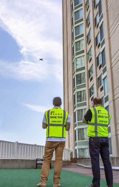 RAND's Drone Team performs a structural and facade evaluation per Jersey City Ordinance 21-054.