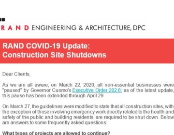 RAND COVID-19 Update: Construction Site Shutdowns