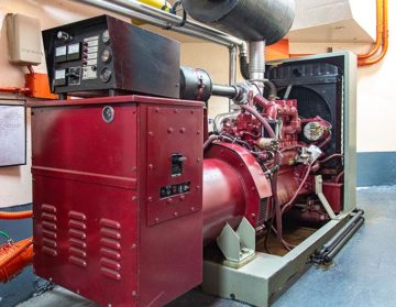 Liberty House Condominium's newly upgraded emergency generator.