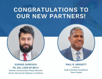 RAND Engineering & Architecture, DPC is pleased to announce that Eugene Gurevich, PE, AIA and Paul Grissett have been named partners to the firm.
