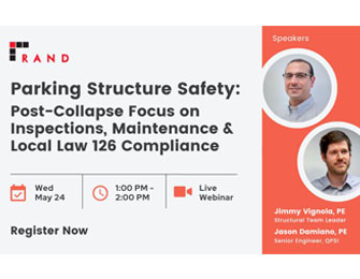 Parking Structure Safety Webinar 2023