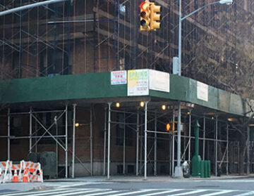 NYC sidewalk shed