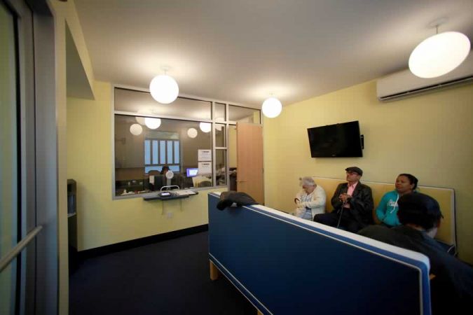 The Floating Hospital waiting room