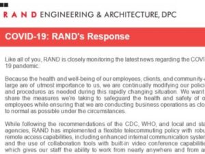 COVID-19 and Continuity of Services at RAND