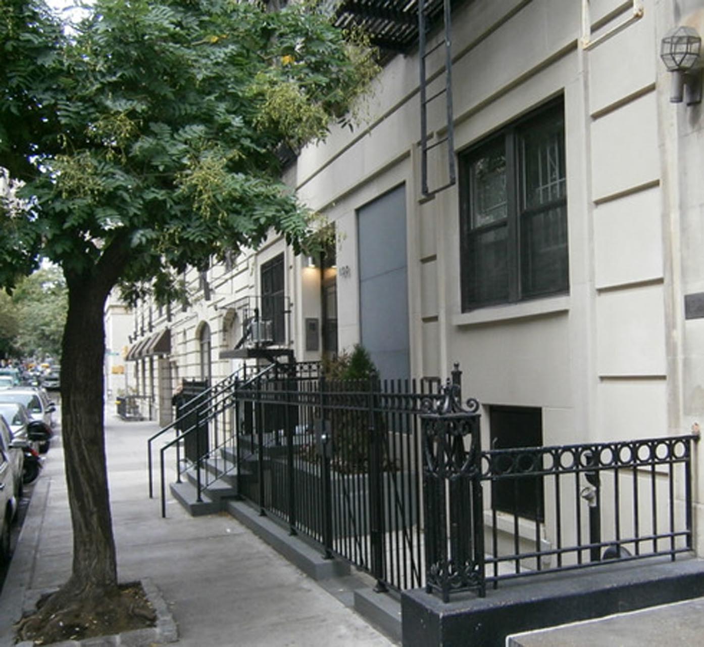 <p>The facade beautification project included new steel fence, gate, and railing assemblies, metal and glass entrance doors, and decorative bluestone panels and curb.</p>