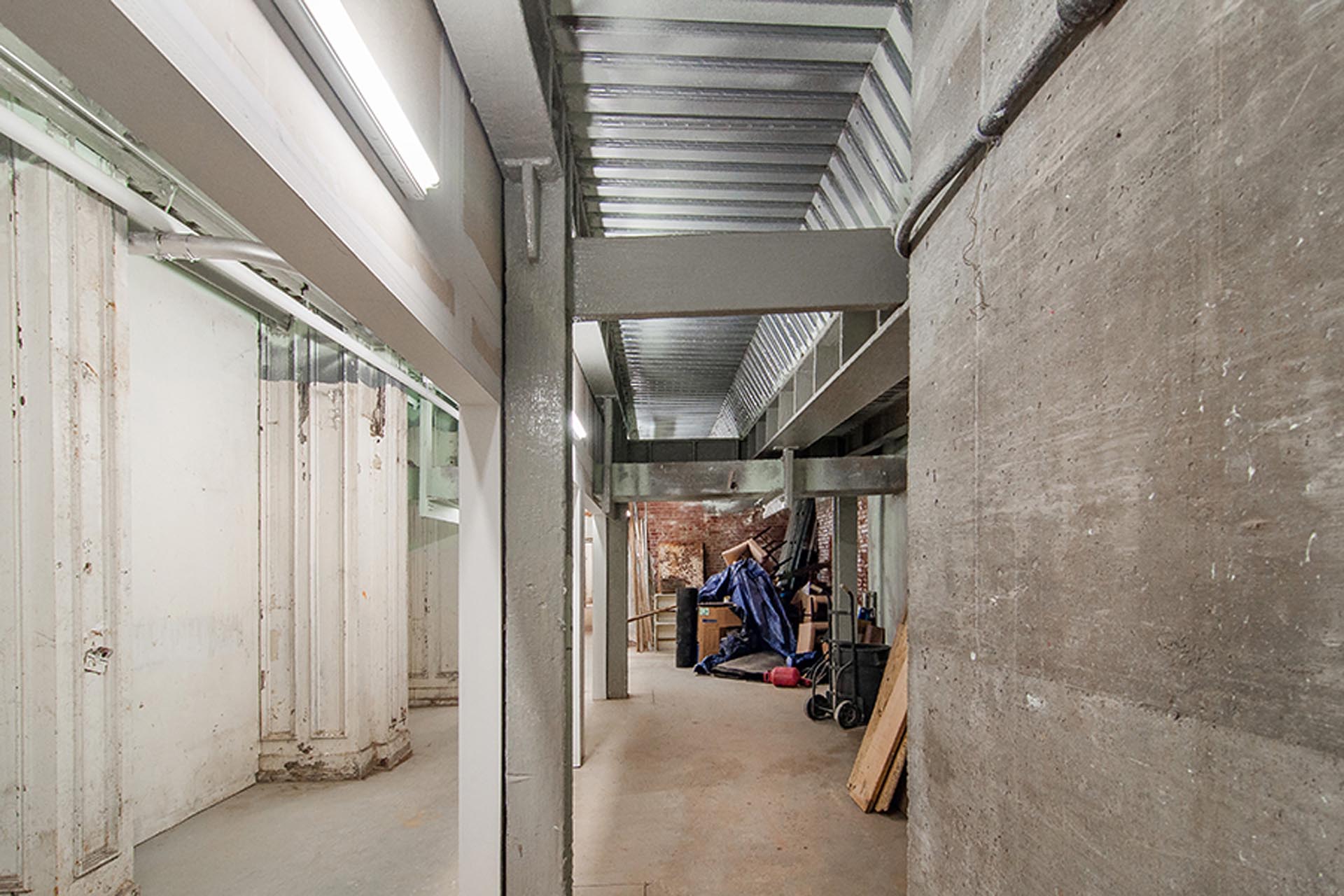 <p>One of the largest sidewalk vault replacement programs for a residential condominium in New York City, the two-story subterranean vault along Worth and Church Streets was still largely supported by the original 1850s’ cast iron structural framing.</p>
