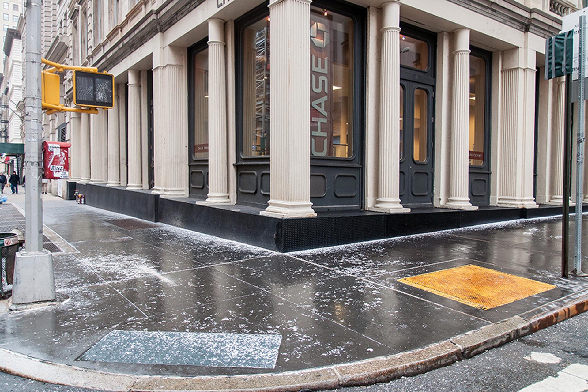 <p>View of the corner of Worth and Church Streets after project completion.</p>
