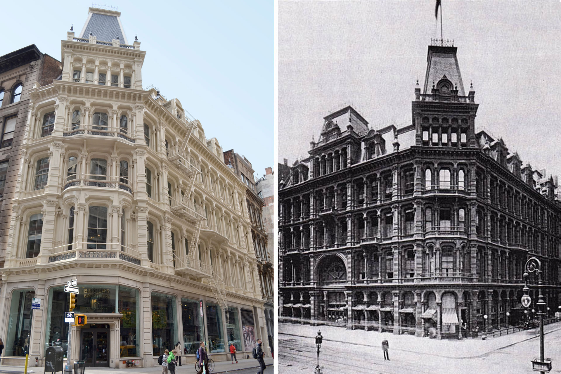 <p>Completed in 1870 and declared a New York City Landmark in 1977, 901 Broadway features an ornate cast iron facade, corner pavilion, and slate mansard roof.</p>
