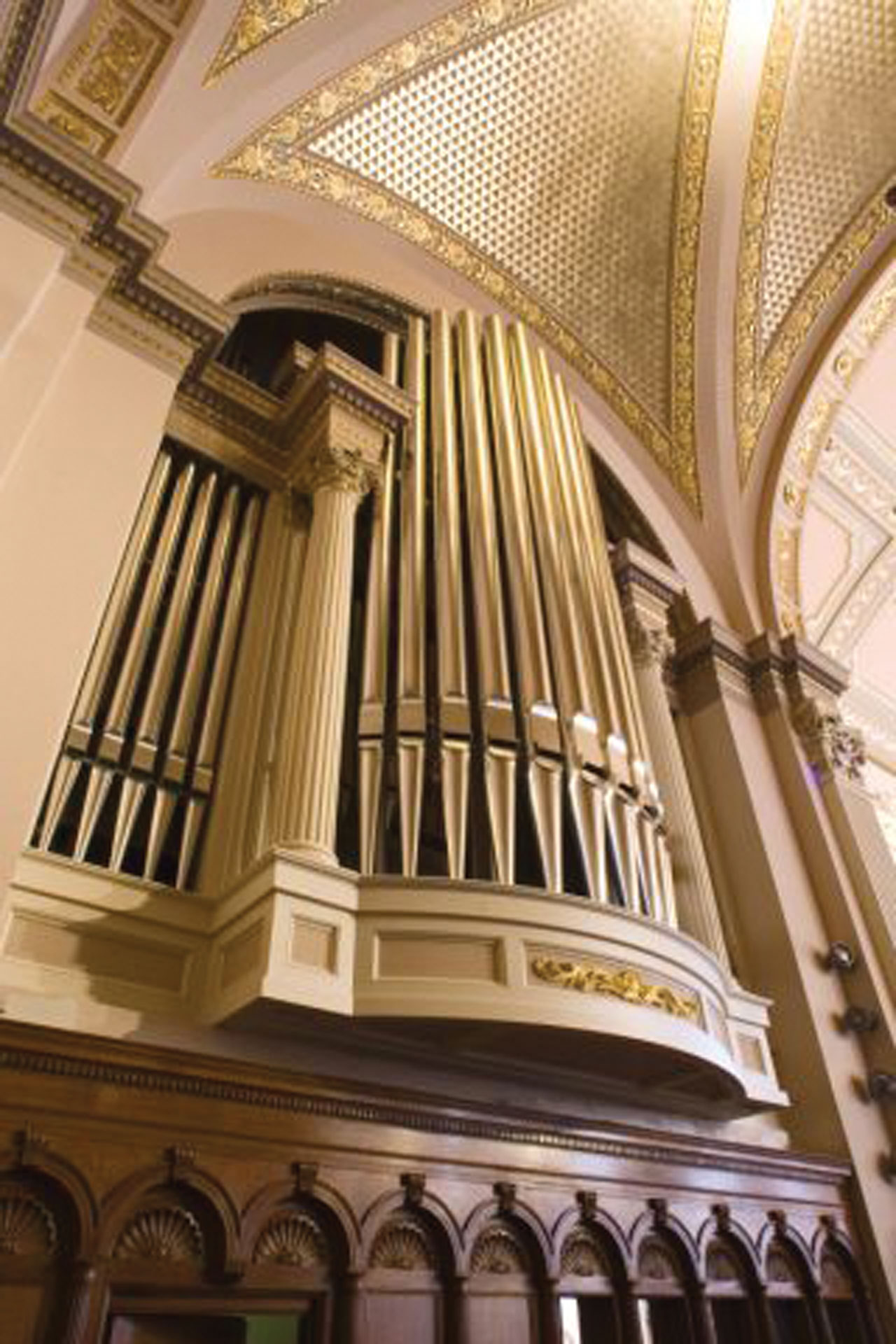 <p>The redesigned air flow system maintains a constant temperature and humidity in the sanctuary for optimal performance of the church’s new organ.</p>
