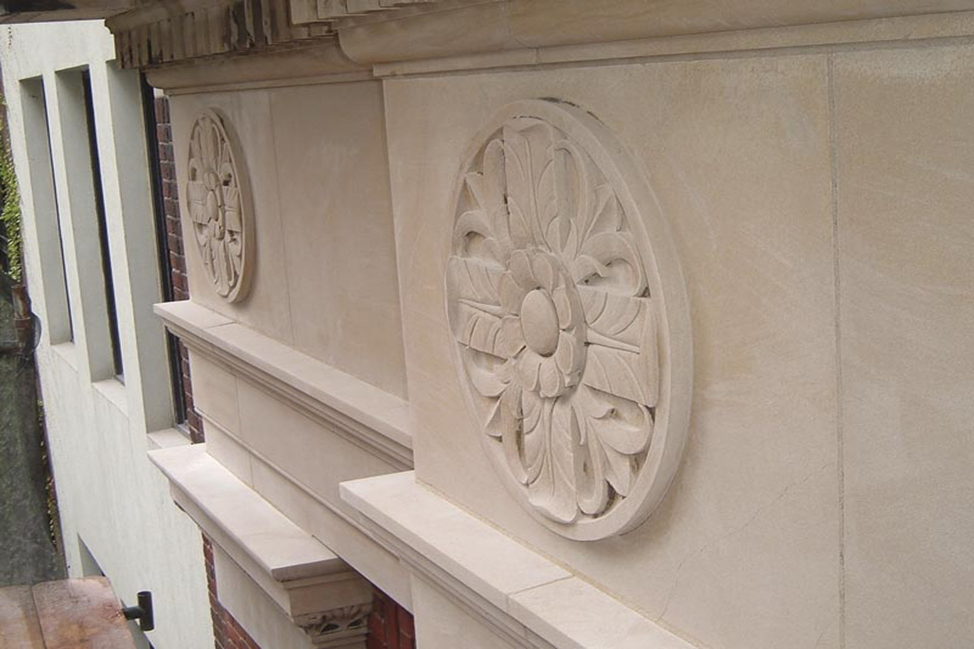 <p>Facade cleaning brought out the luster of the church’s decorative elements.</p>
