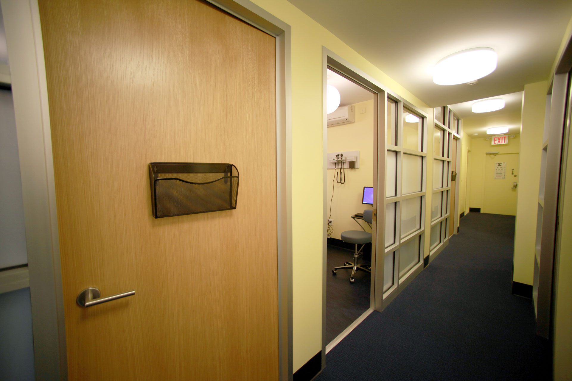 <p>Hallway and examination rooms</p>
