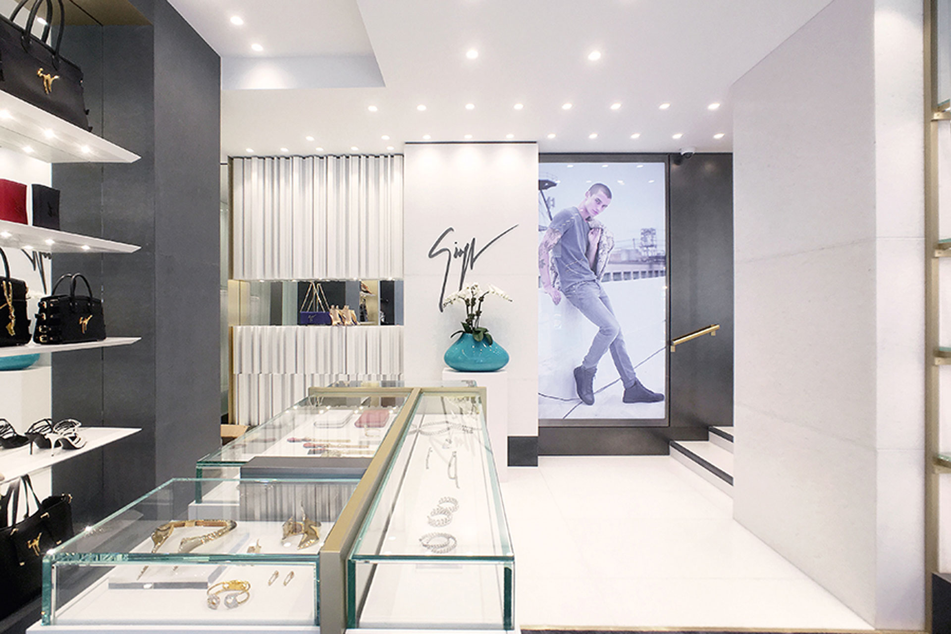 <p>The scope of work included new custom lighting installation.</p>