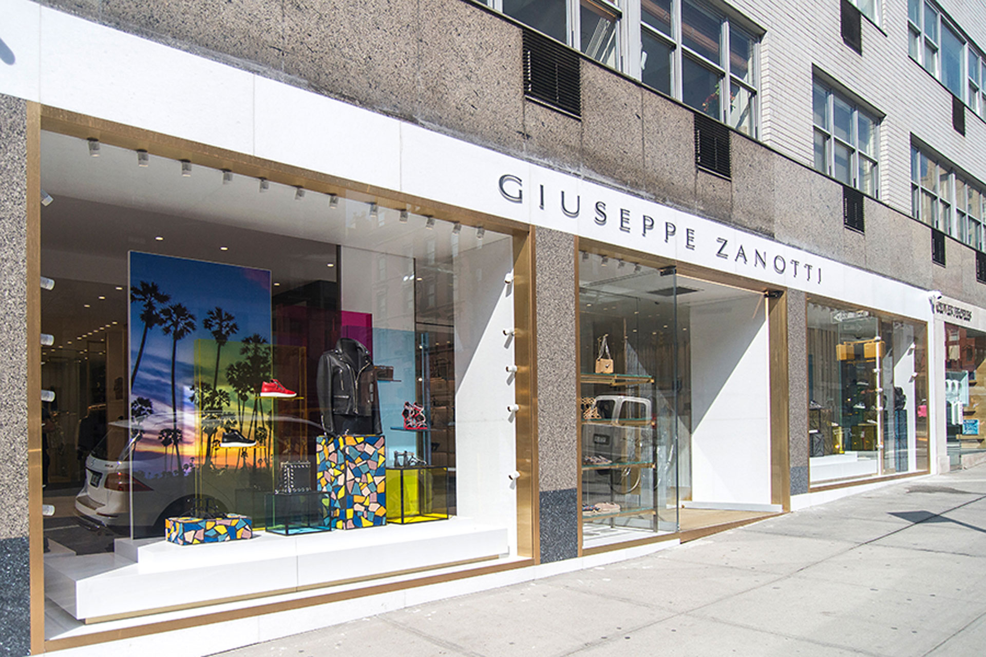 <p>Men and women’s luxury footwear boutique Giuseppe Zanotti is located at 806 Madison Avenue in the Upper East Side Historic District of Manhattan</p>