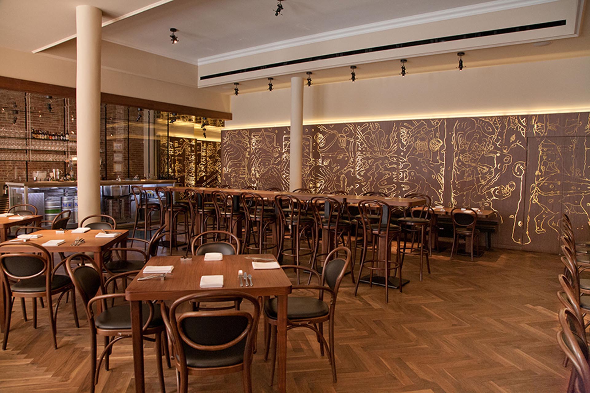 <p>The 80-person-capacity Czech restaurant and bar is located on the ground floor of the New York City Landmark Bohemian National Hall.</p>
