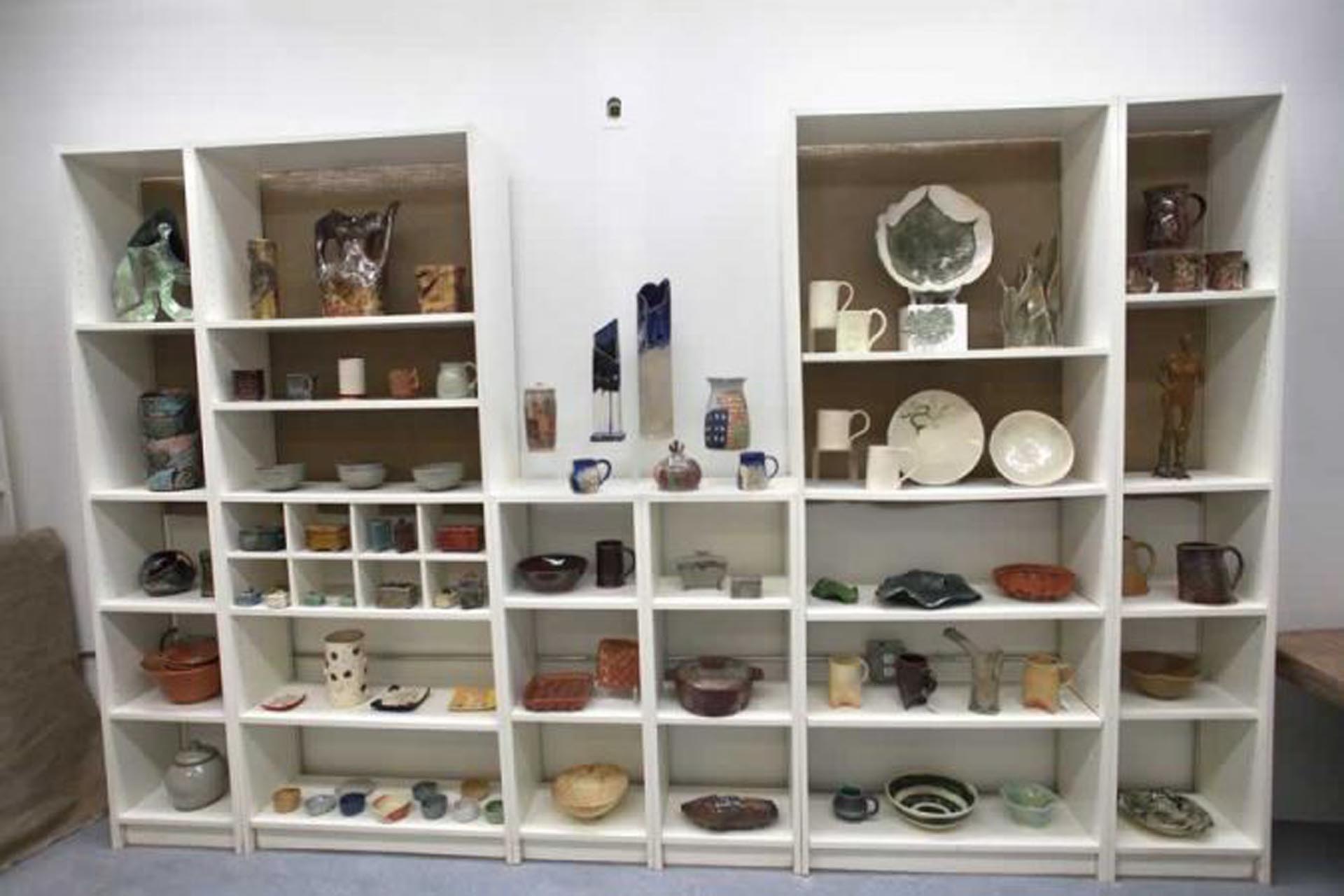 <p>Students produce hundreds of ceramic pieces every week.</p>
