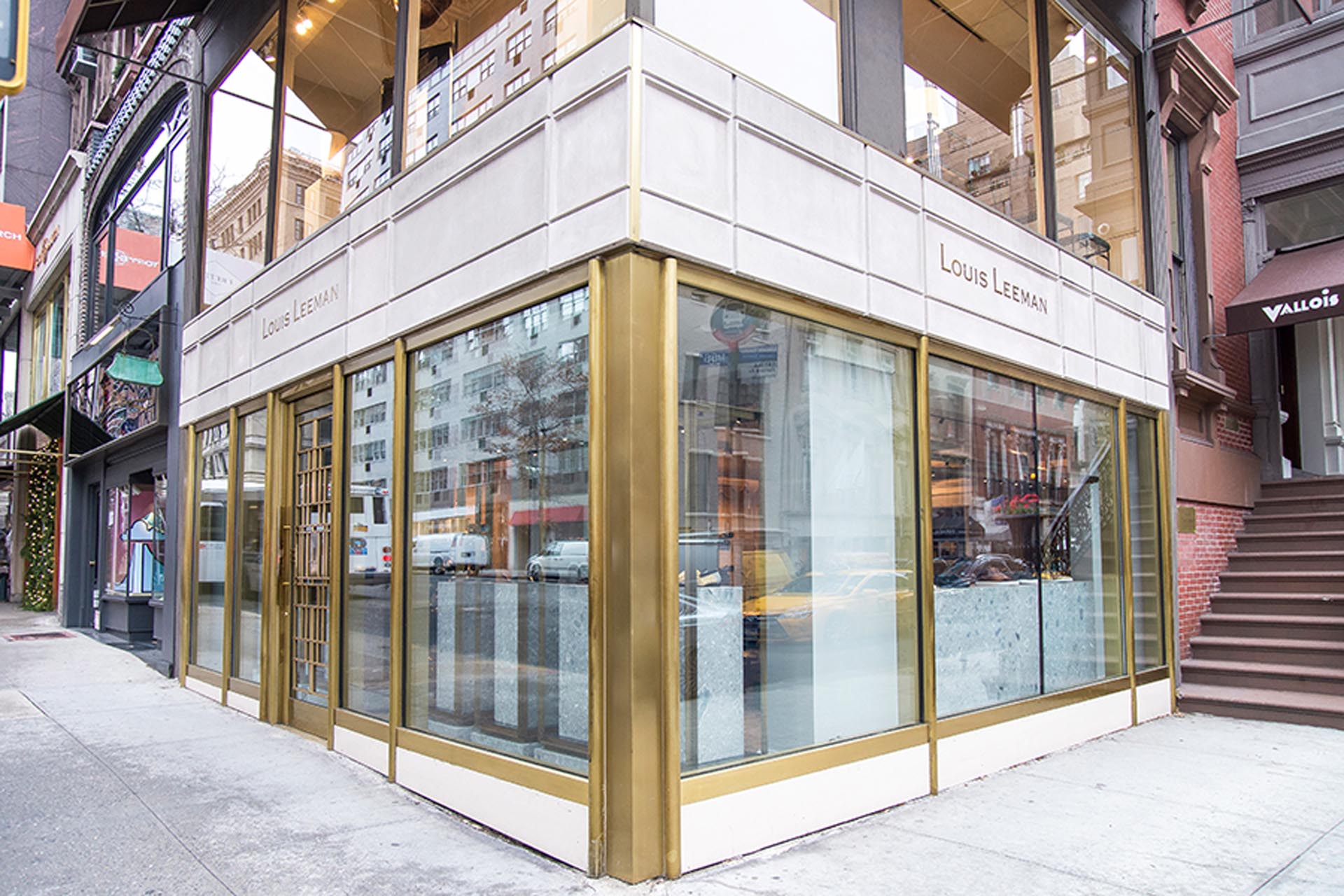 <p>Exterior of Louis Leeman’s 927-square-foot flagship boutique at 793 Madison Avenue in the Upper East Side Historic District of Manhattan.</p>
