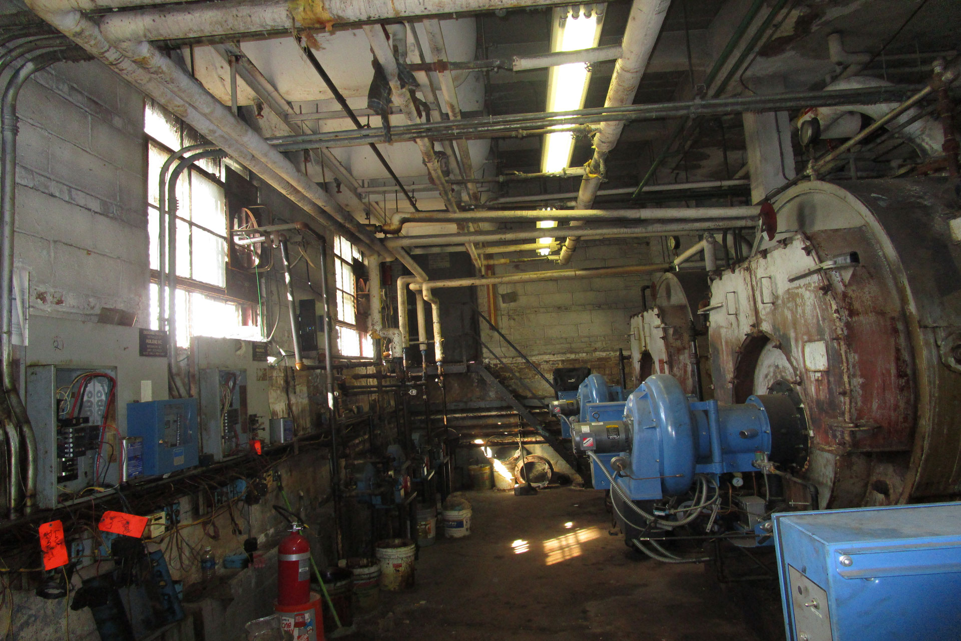 <p>The complex’s single boiler room which serviced all six buildings and was flooded and incapacitated during Hurricane Sandy. </p>
