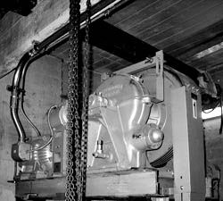 elevator traction sheave and cables