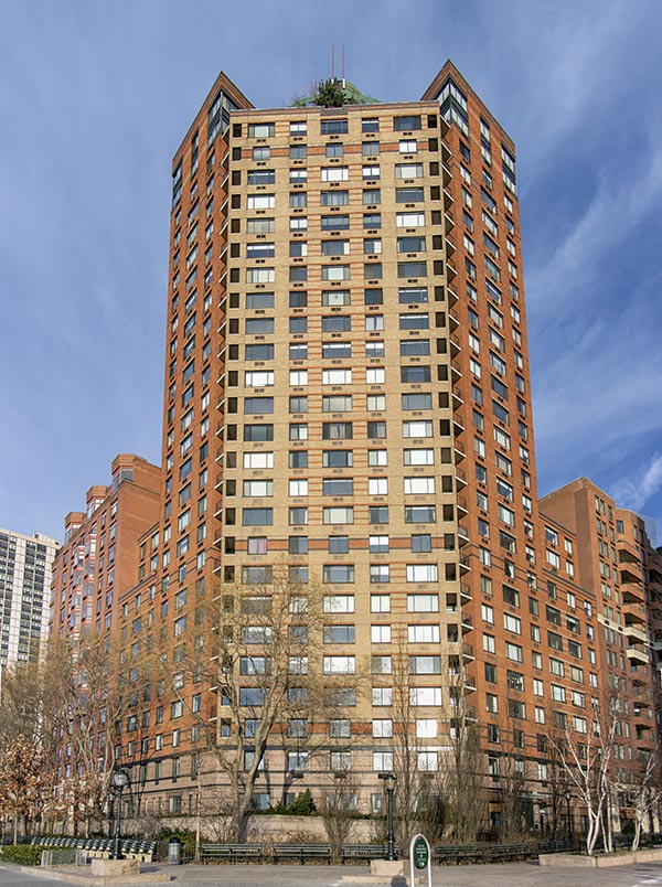 Liberty House Condominium sits along the Hudson River in Battery Park City. 