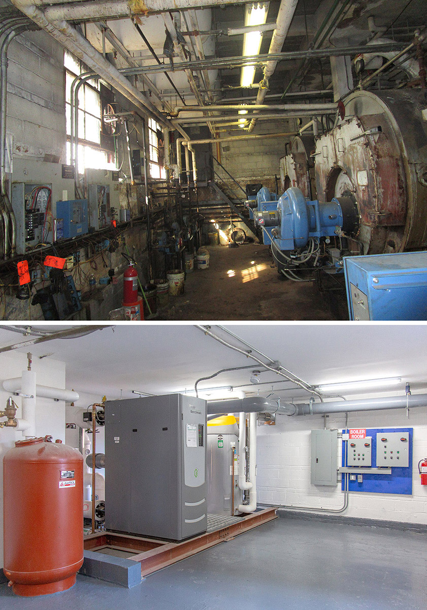 Nordeck Apartments Capital Improvement and Storm Resiliency Program - Heating Plant Before and After