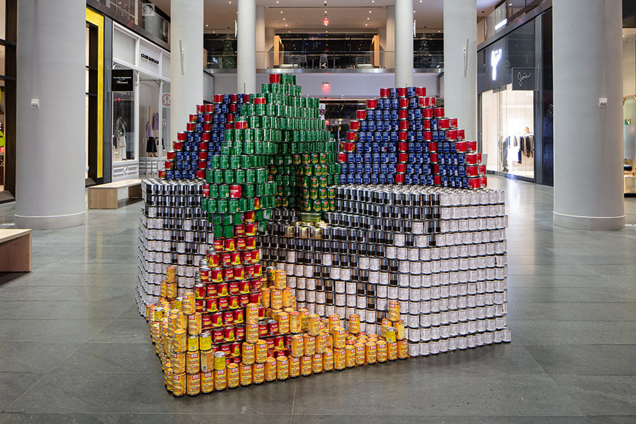 RAND's Award-Winning 2019 Canstruction Sculpture: Don't Let Hunger DRAG ON