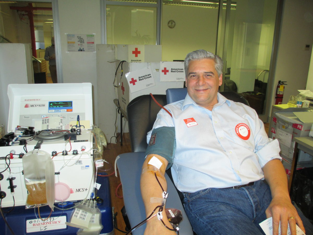 RAND Energy Team member Jim Marcinek pumps up the volume with double red blood cells.