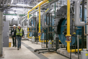 Heating plant upgrade to energy efficient boilers.